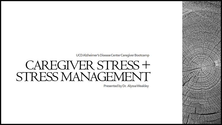 Caregiver Stress and Stress Management